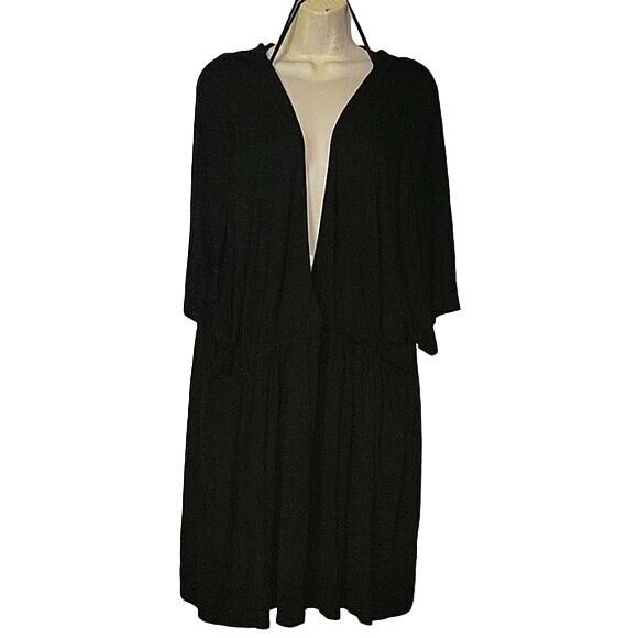 TORRID Elegant Black Dress Dolman Sleeve Flowy Knee Length 4X Comfort beach sexy - Picture 1 of 7